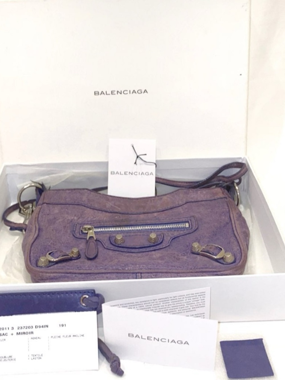 Balenciaga Motocross Classic Hip Crossbody - Purple- PreOwned - Picture 4 of 12
